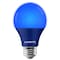 Luxrite A19 LED Light Bulbs 8W (60W Equivalent) Blue Colored Bulbs Non-Dimmable E26 Base LR21491-1PK - alternate 1
